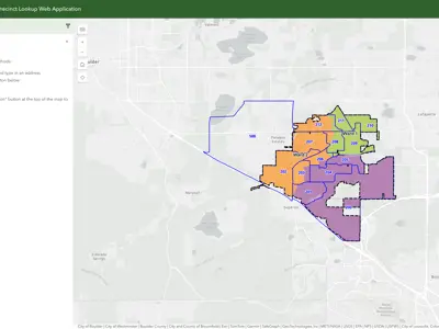 Screenshot of Louisville Ward Map GIS application