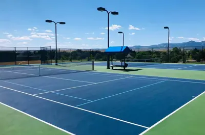Outdoor tennis courts at the Recreation & Senior Center